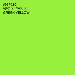 #96F03C - Green Yellow Color Image